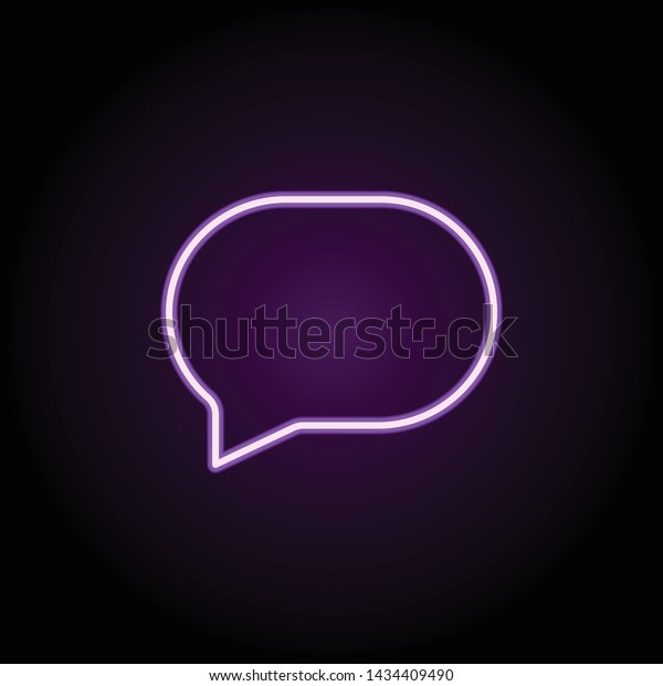 Drawing Neon Icon Elements Web Set Stock Vector Royalty Free