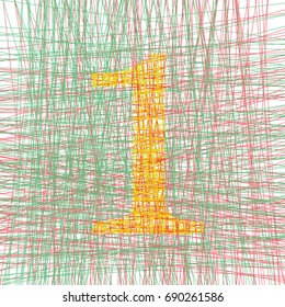 Drawing number  1 one with rows disordered lines