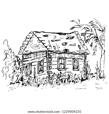 House Illustration Drawing - Download Illustration 2020