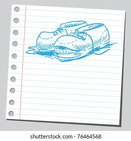Dibujo de zapatos viejos