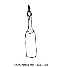 dibujo de una botella de aceite de oliva