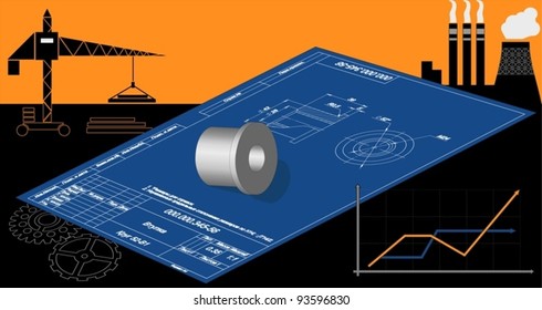 Drawing on the background of the technological landscape
