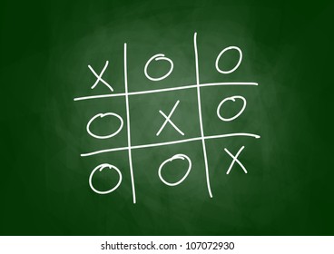 Drawing on blackboard