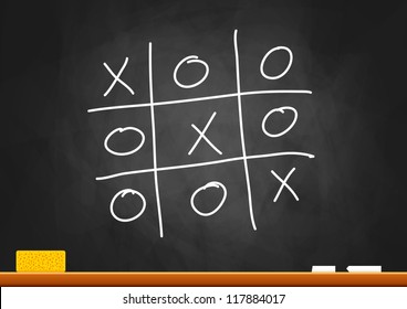 Drawing on blackboard