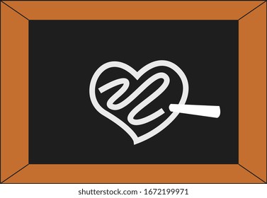 Dibujo en pizarra, ilustración, vector sobre fondo blanco.