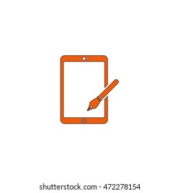Drawing on a graphic tablet icon.