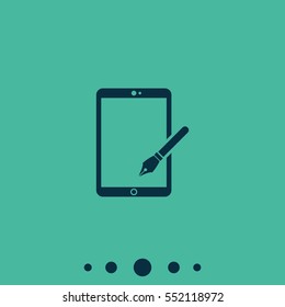Drawing on a graphic tablet icon.