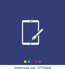 Drawing on a graphic tablet icon.