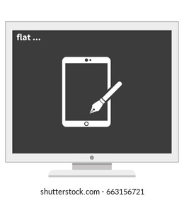 Drawing on a graphic tablet icon.