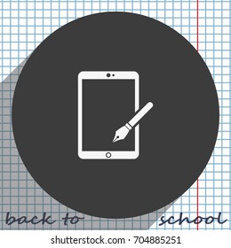 Drawing on a graphic tablet icon.