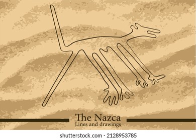 Drawing on the Nazca plateau. Exact copies of real drawings in vector format