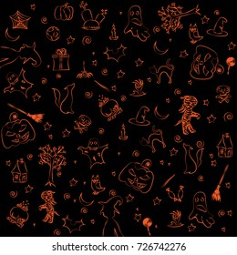 Drawing on a theme of a holiday Halloween