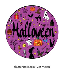 Drawing on a theme of a holiday Halloween