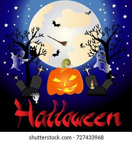 Drawing on a theme of a holiday Halloween