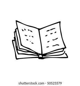 drawing of an open book
