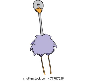 drawing of an ostrich