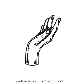 Drawing Of Outstretched Hand Fingers Vectors