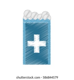 drawing pack medicine pill icon vector illustration eps 10