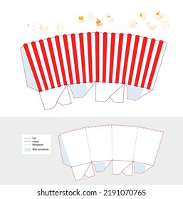 Drawing of the package bucket with a sample of design. Vector illustration isolated on white background. Great for presentation of your design and production of the finished product. 