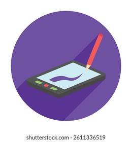 Drawing Pad isometric 3D icon, mini illustration. use for modern concept, print, UI, UX kit, web and app development. Vector EPS 10, related to learning and education, science