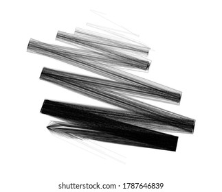 Drawing paint brush stroke vector element, paintbrush rough grunge sketch trace line black crosshatch illustration