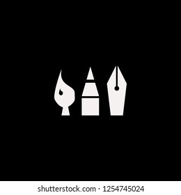 Drawing painting tools vector icon. flat Drawing painting tools design. Drawing painting tools illustration for graphic 