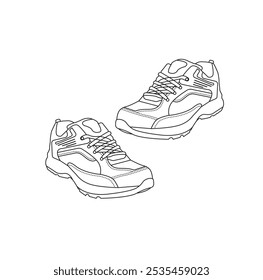 a drawing of a pair of shoes that says ' shoe ' on it