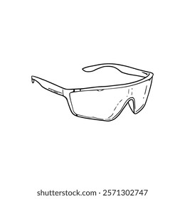 A drawing of a pair of sunglasses on a white background