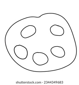 Drawing palette. Doodle school element. Back to school kids knowledge education.