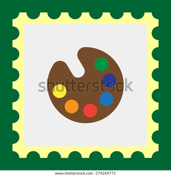 Drawing Palette Icon Stock Vector (Royalty Free) 374269771