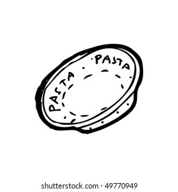 drawing of a pasta dish
