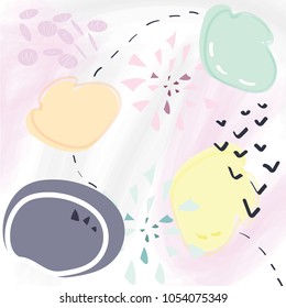 drawing in pastel colors