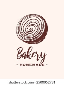 Drawing of pastry products, desserts. Food menu design template, logo. Hand drawn sketch vector illustration.