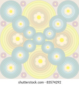 In drawing the pattern from ellipses with colors is represented.