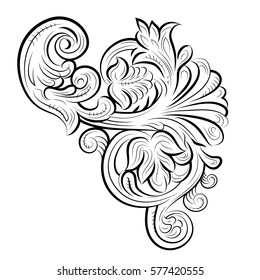 Drawing pattern with leaves, Vladimir, Russia. Vector illustration