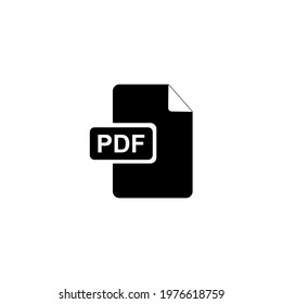 Drawing PDF icon on white background.Vector illustration.