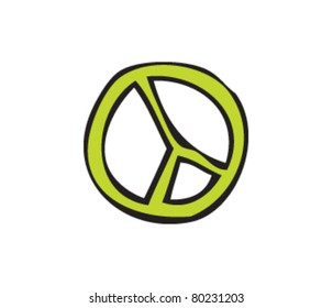 drawing of a peace sign