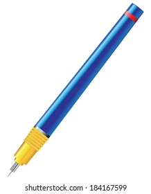 Drawing pen for graphic works. Vector illustration.