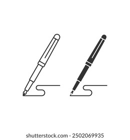 Drawing pen icon. Writing ink mark symbol. Writing pencil vector illustration.