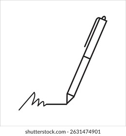 Drawing pen icon. Writing ink mark symbol. Writing pencil vector illustration. on white background