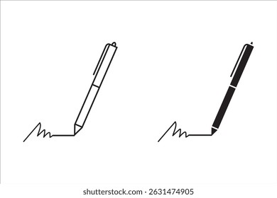 Drawing pen icon. Writing ink mark symbol. Writing pencil vector illustration. on white background