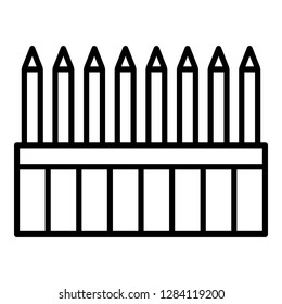 Drawing pen pack icon. Outline drawing pen pack vector icon for web design isolated on white background