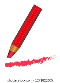 Drawing pencil. Art design - Vector of color pencil on white background with realistic 3D wooden color pencils. Vector illustration art of color pencil