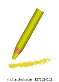 Drawing pencil. Art design - Vector of color pencil on white background with realistic 3D wooden color pencils. Vector illustration art of color pencil