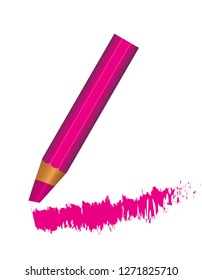 Drawing pencil. Art design - Vector of color pencil on white background with realistic 3D wooden color pencils. Vector illustration art of color pencil