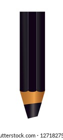 Drawing pencil. Art design - Vector of color pencil on white background with realistic 3D wooden color pencils. Vector illustration art of color pencil