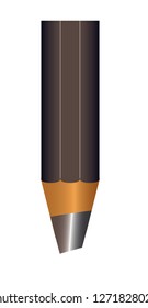 Drawing pencil. Art design - Vector of color pencil on white background with realistic 3D wooden color pencils. Vector illustration art of color pencil
