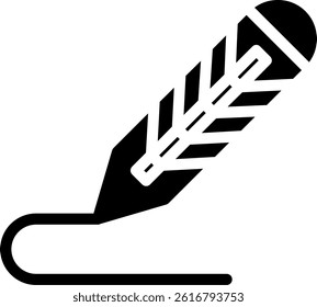 Drawing Pencil Glyph Vector Icon Design