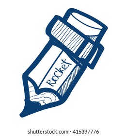 Drawing pencil icon. Design elements in hand drawn style.