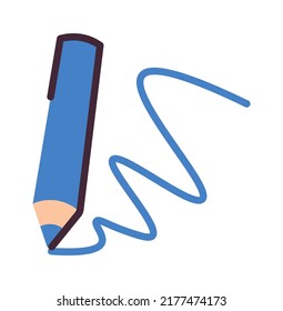Icono de lápiz de dibujo. Ilustración del vector